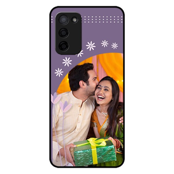 Oppo A53s 5G Custom Glass Mobile Case - Lavender flowers design 
