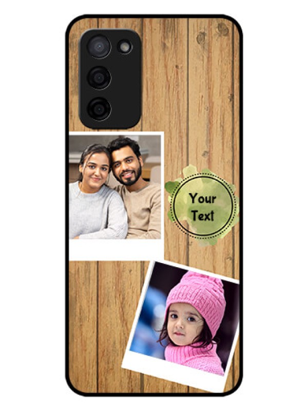 Custom Oppo A53s 5G Custom Glass Phone Case - Wooden Texture Design