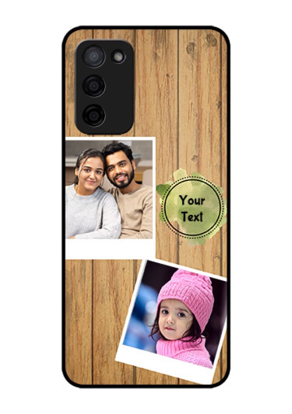 Oppo A53s 5G Custom Glass Phone Case - Wooden Texture Design