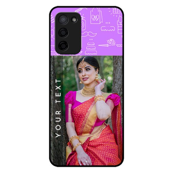Oppo A53s 5G Custom Glass Mobile Case - Birthday Icons Design