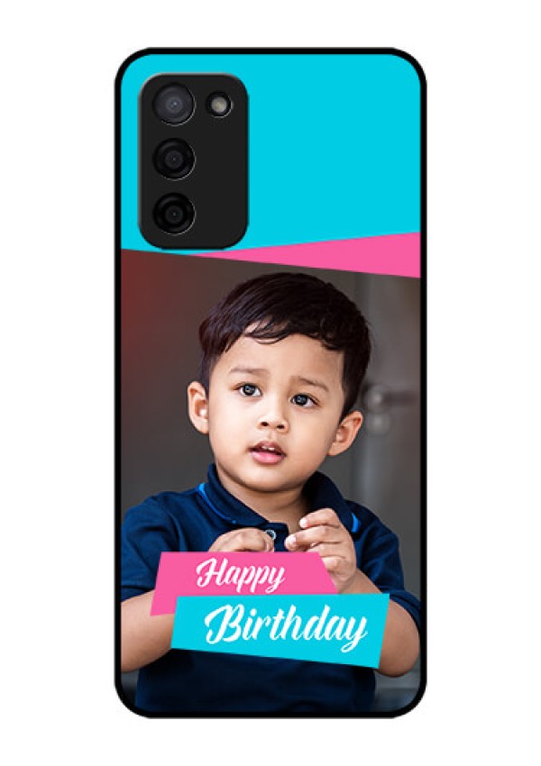 Oppo A53s 5G Personalized Glass Phone Case - Image Holder with 2 Color Design