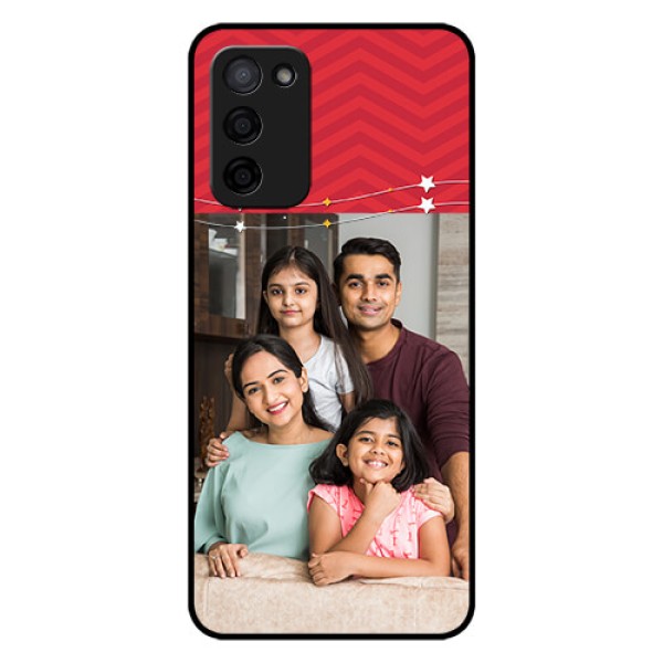 Oppo A53s 5G Personalized Glass Phone Case - Happy Family Design