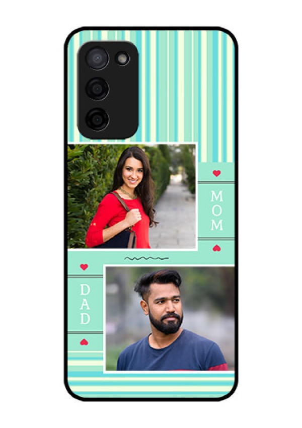 Oppo A53s 5G Custom Glass Phone Case - Mom & Dad Pic Design