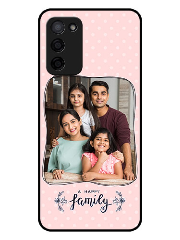 Custom Oppo A53s 5G Custom Glass Phone Case - Family with Dots Design