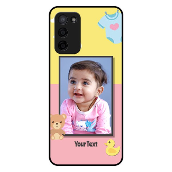 Oppo A53s 5G Photo Printing on Glass Case - Kids 2 Color Design
