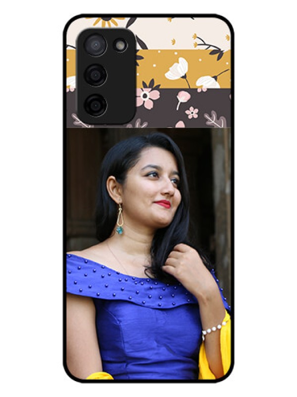 Custom Oppo A53s 5G Custom Glass Phone Case - Stylish Floral Design