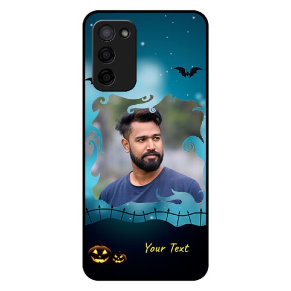 Oppo A53s 5G Custom Glass Phone Case - Halloween frame design