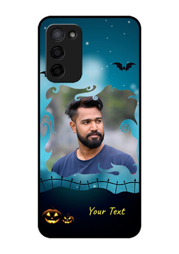 Oppo A53s 5G Custom Glass Phone Case - Halloween frame design