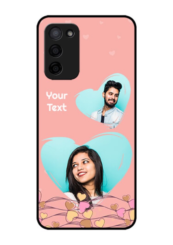 Oppo A53s 5G Custom Glass Mobile Case - Love Doodle Design