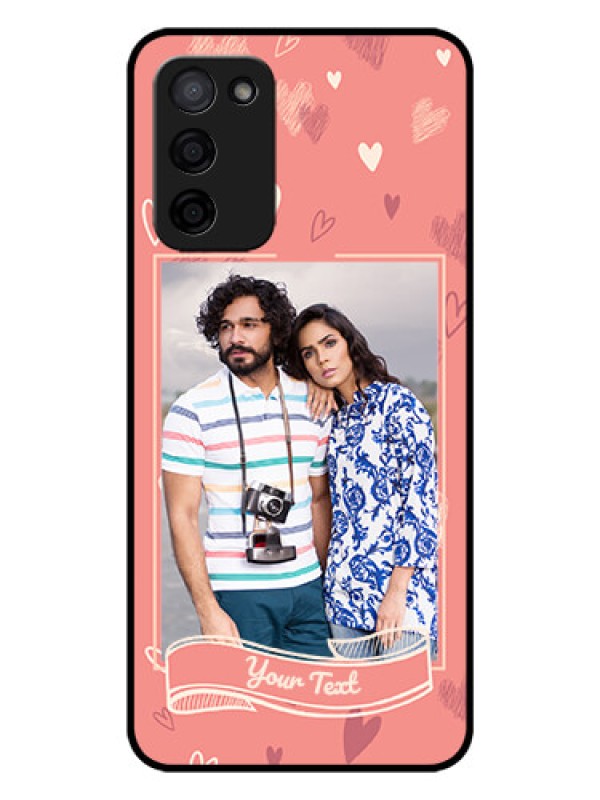 Custom Oppo A53s 5G Custom Glass Phone Case - Love doodle art Design