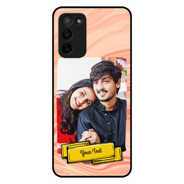Oppo A53s 5G Personalized Glass Phone Case - Marble Texture Design