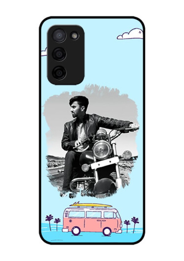 Oppo A53s 5G Photo Printing on Glass Case - Travel & Adventure Design