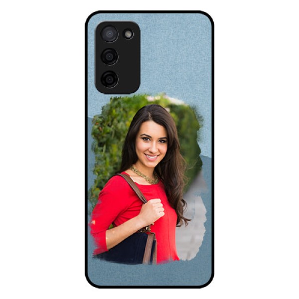 Oppo A53s 5G Custom Glass Mobile Case - Grunge Line Art Design