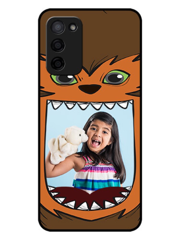 Custom Oppo A53s 5G Photo Printing on Glass Case - Owl Monster Back Case Design
