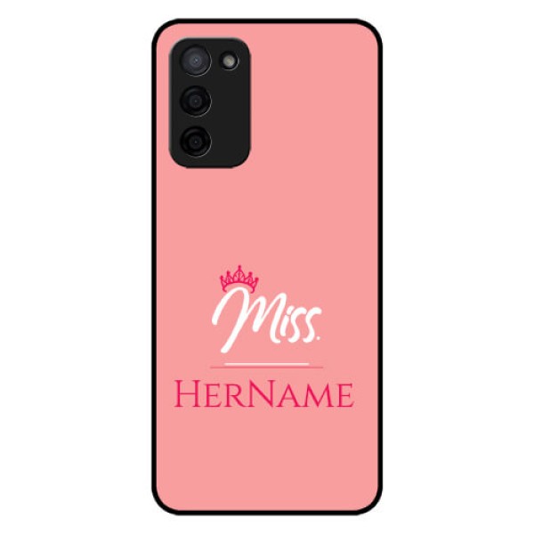 Oppo A53s 5G Custom Glass Phone Case Mrs with Name