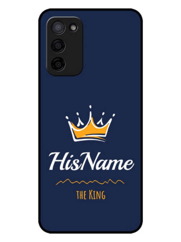 Custom Oppo A53s 5G Glass Phone Case King with Name