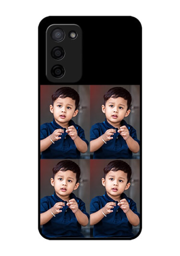 Oppo A53s 5G 4 Image Holder on Glass Mobile Cover