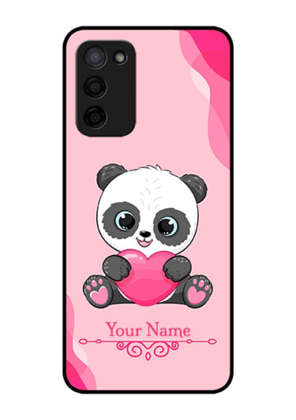Oppo A53s 5G Custom Glass Mobile Case - Cute Panda Design
