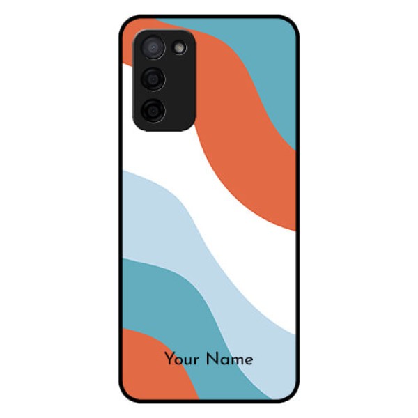 Oppo A53s 5G Custom Glass Mobile Case - coloured Waves Design