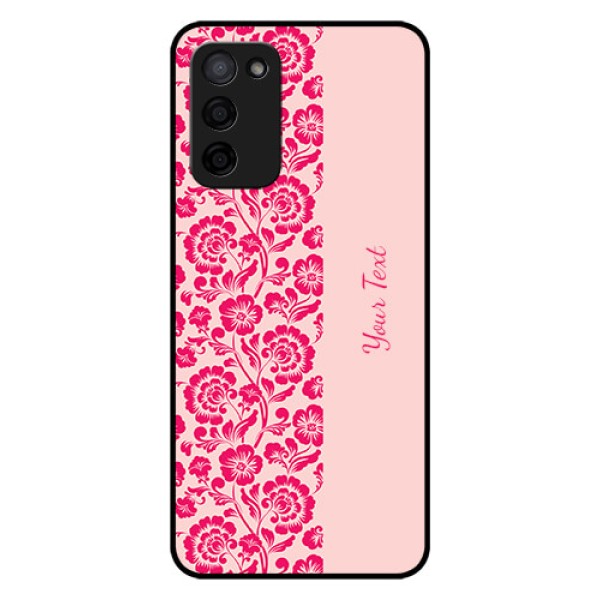 Oppo A53s 5G Custom Glass Phone Case - Attractive Floral Pattern Design