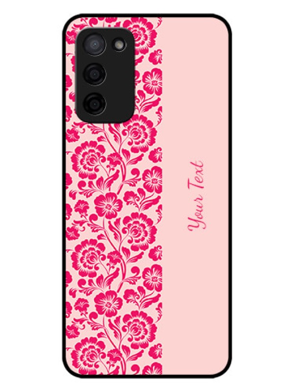 Custom Oppo A53s 5G Custom Glass Phone Case - Attractive Floral Pattern Design