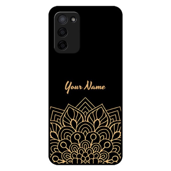 Oppo A53s 5G Custom Glass Phone Case - Golden mandala Design