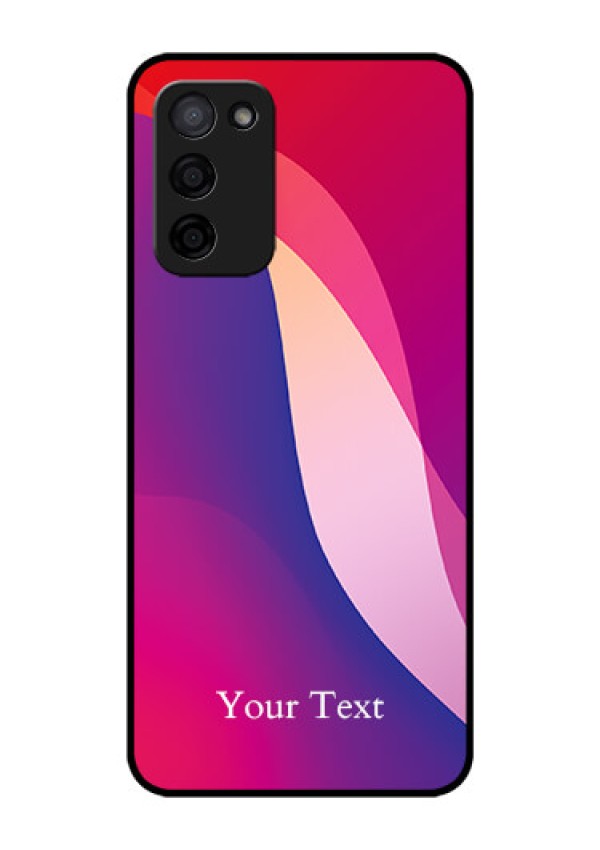 Oppo A53s 5G Personalized Glass Phone Case - Digital abstract Overlap Design