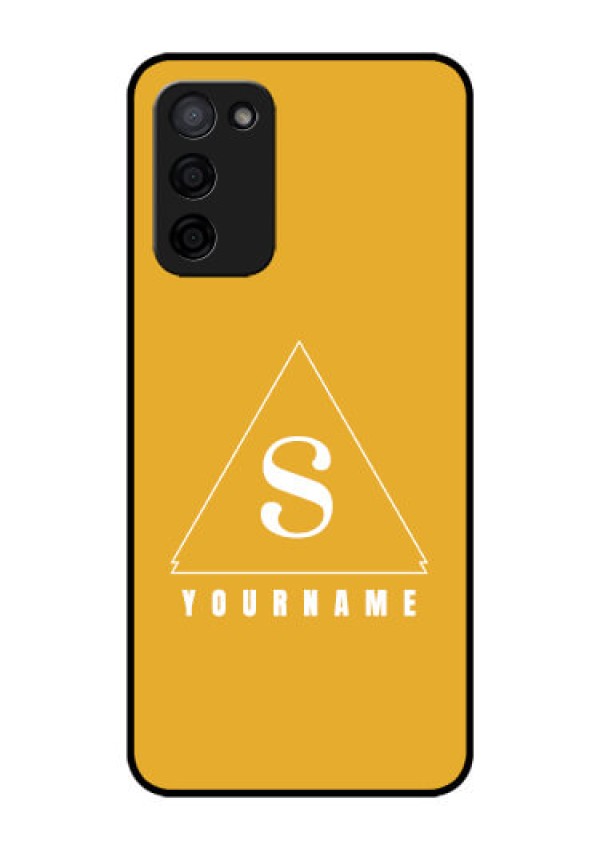 Oppo A53s 5G Personalized Glass Phone Case - simple triangle Design