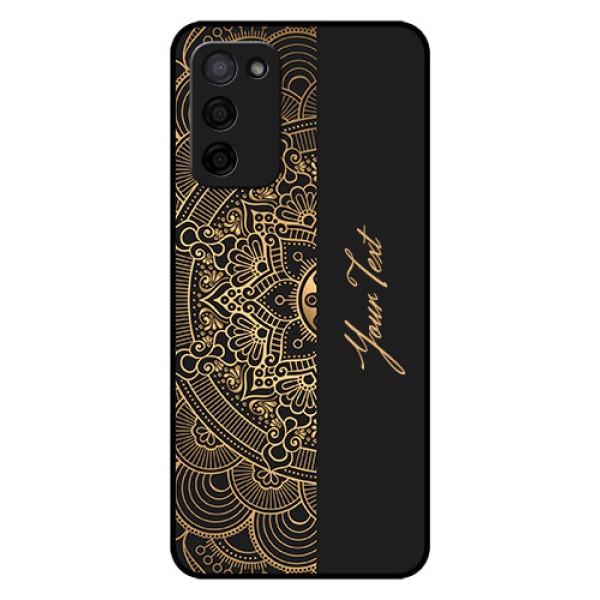 Oppo A53s 5G Photo Printing on Glass Case - Mandala art with custom text Design Oppo A53s 5G Photo Printing on Glass Case - Mandala art with custom text Design