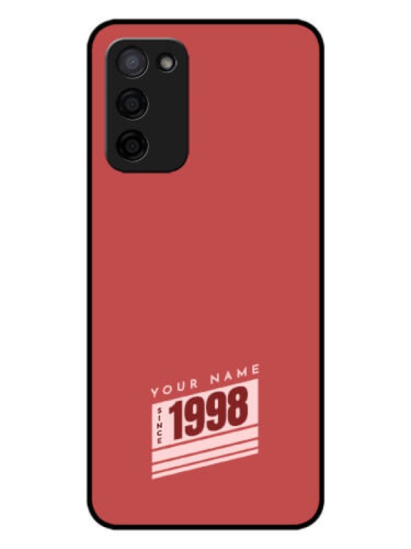 Custom Oppo A53s 5G Custom Glass Phone Case - Red custom year of birth Design