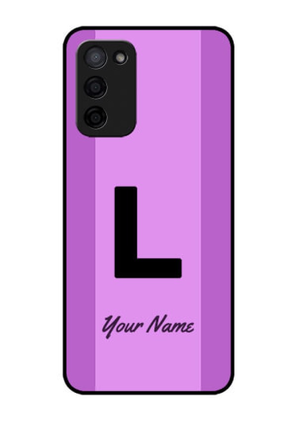 Oppo A53s 5G Custom Glass Phone Case - Tricolor custom text Design