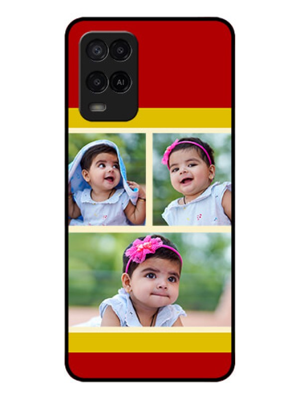 Custom Oppo A54 Custom Glass Mobile Case - Multiple Pic Upload Design