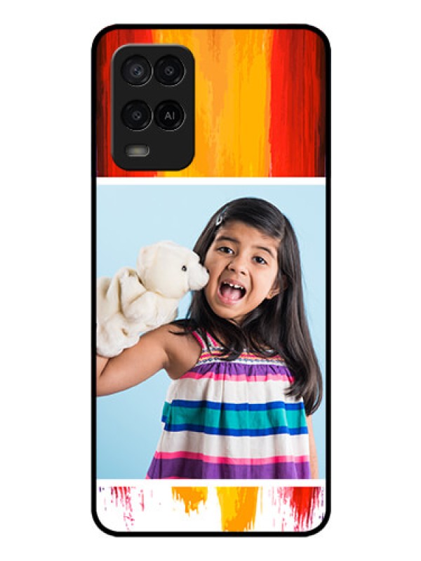 Custom Oppo A54 Personalized Glass Phone Case - Multi Color Design