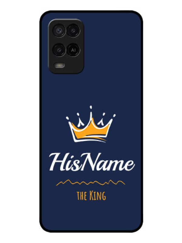 Custom Oppo A54 Glass Phone Case King with Name
