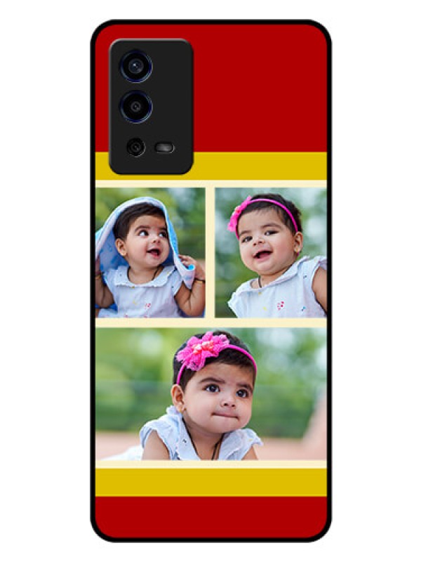 Custom Oppo A55 Custom Glass Mobile Case - Multiple Pic Upload Design