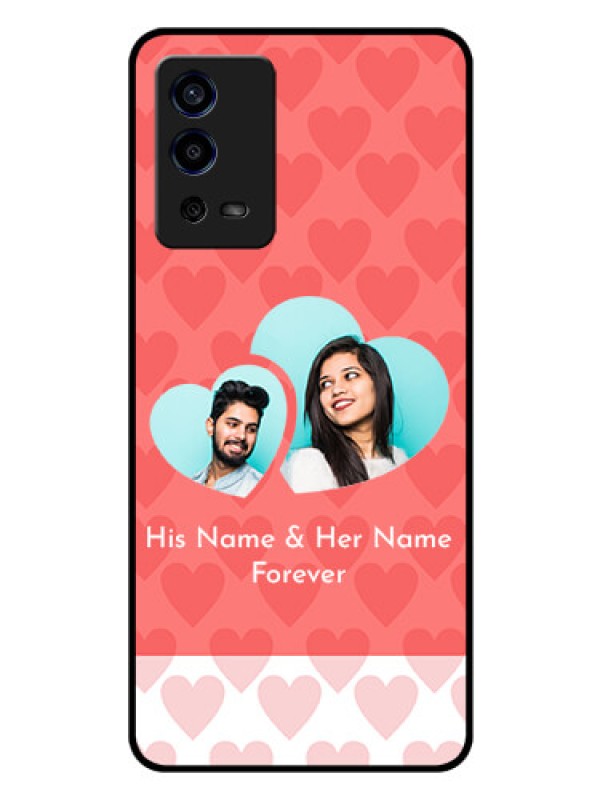 Custom Oppo A55 Personalized Glass Phone Case - Couple Pic Upload Design