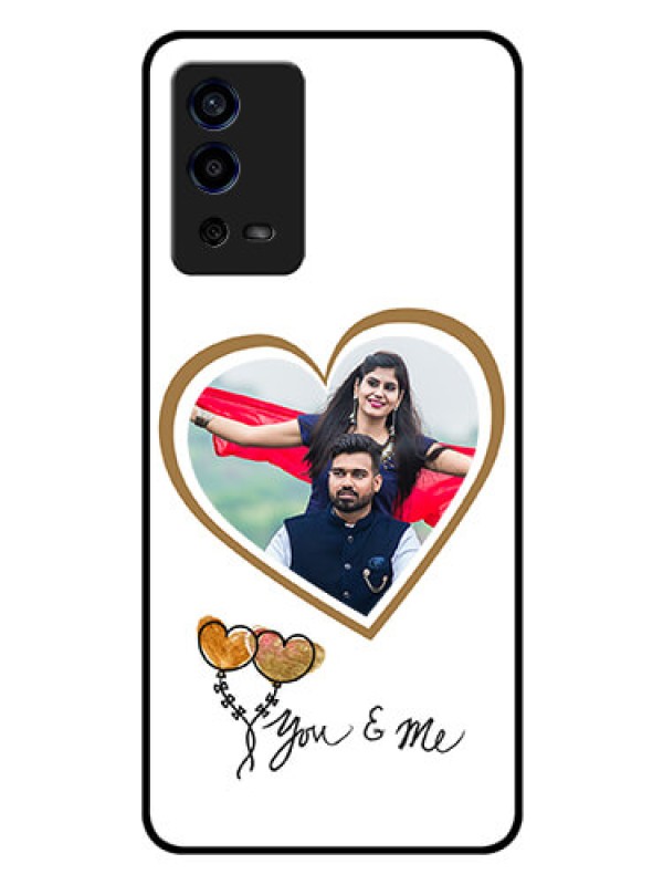 Custom Oppo A55 Custom Glass Mobile Case - You & Me Design