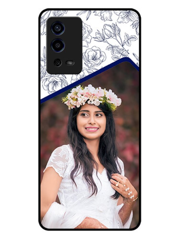 Custom Oppo A55 Personalized Glass Phone Case - Premium Floral Design