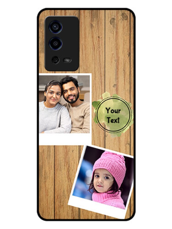 Custom Oppo A55 Custom Glass Phone Case - Wooden Texture Design