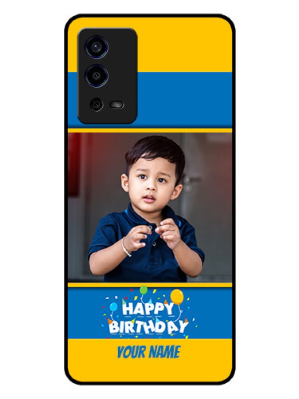 Custom Oppo A55 Custom Glass Mobile Case - Birthday Wishes Design