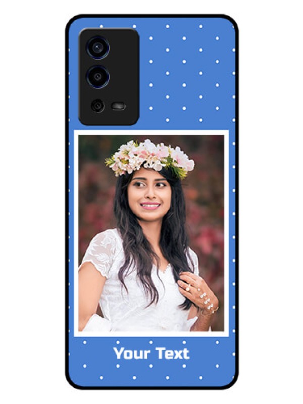 Custom Oppo A55 Photo Printing on Glass Case - Polka dots design