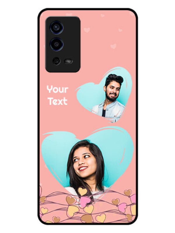 Custom Oppo A55 Custom Glass Mobile Case - Love Doodle Design