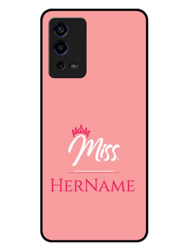Custom Oppo A55 Custom Glass Phone Case Mrs with Name