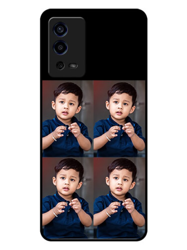 Custom Oppo A55 4 Image Holder on Glass Mobile Cover