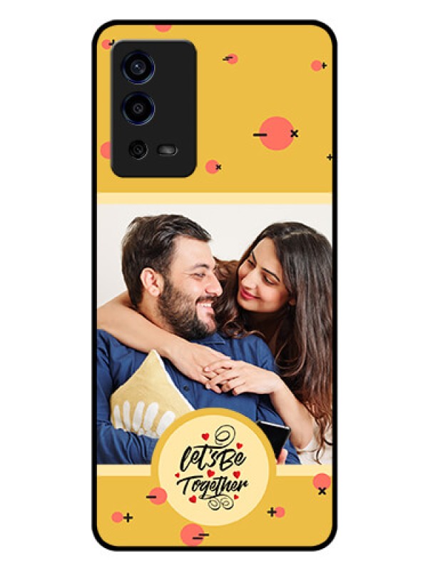 Custom Oppo A55 Photo Printing on Glass Case - Lets be Together Design