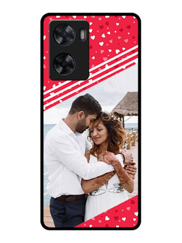 Custom Oppo A57 2022 Custom Glass Mobile Case - Valentines Gift Design