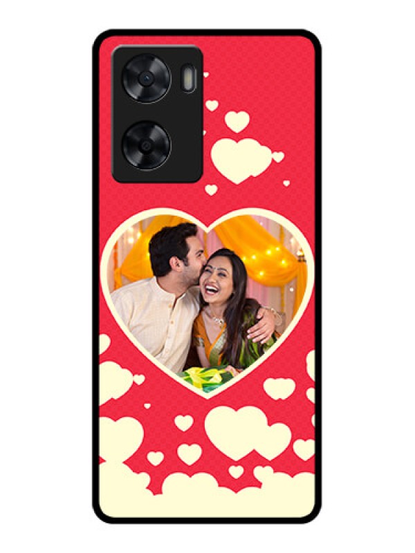 Custom Oppo A57 2022 Custom Glass Mobile Case - Love Symbols Phone Cover Design