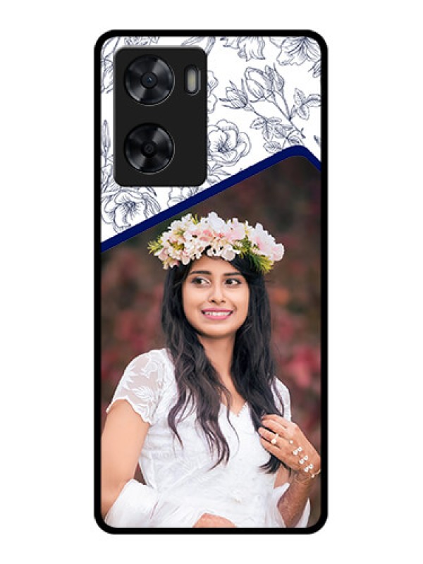 Custom Oppo A57 2022 Personalized Glass Phone Case - Premium Floral Design