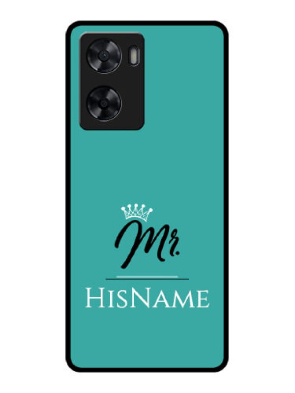Custom Oppo A57 2022 Custom Glass Phone Case Mr with Name
