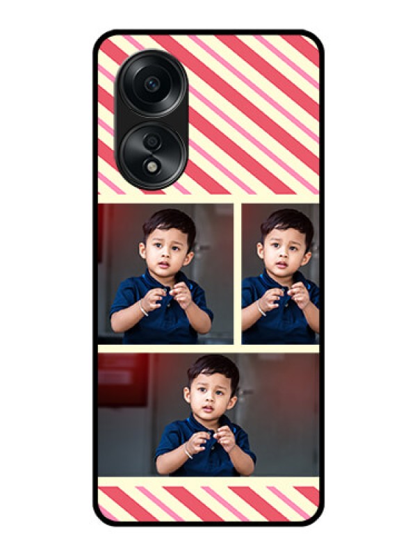 Custom Oppo A58 Personalized Glass Phone Case - Picture Upload Mobile Case Design